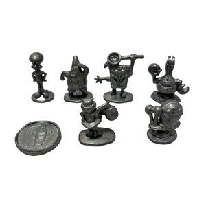 Spongebob Monopoly 2005 Edition Replacement Parts Lot of 6 Tokens & Coin